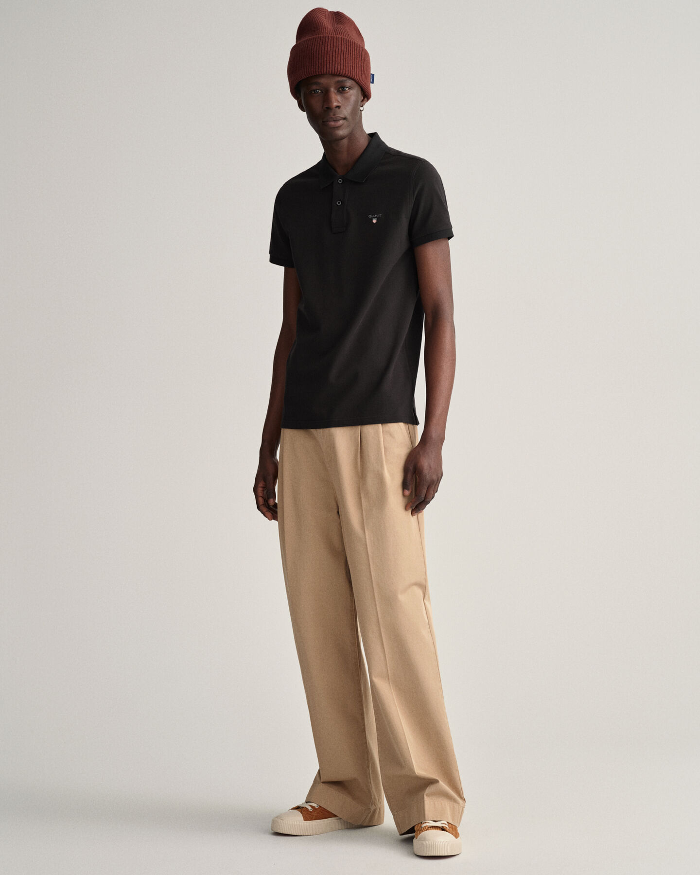 Bonnet en maille côtelée