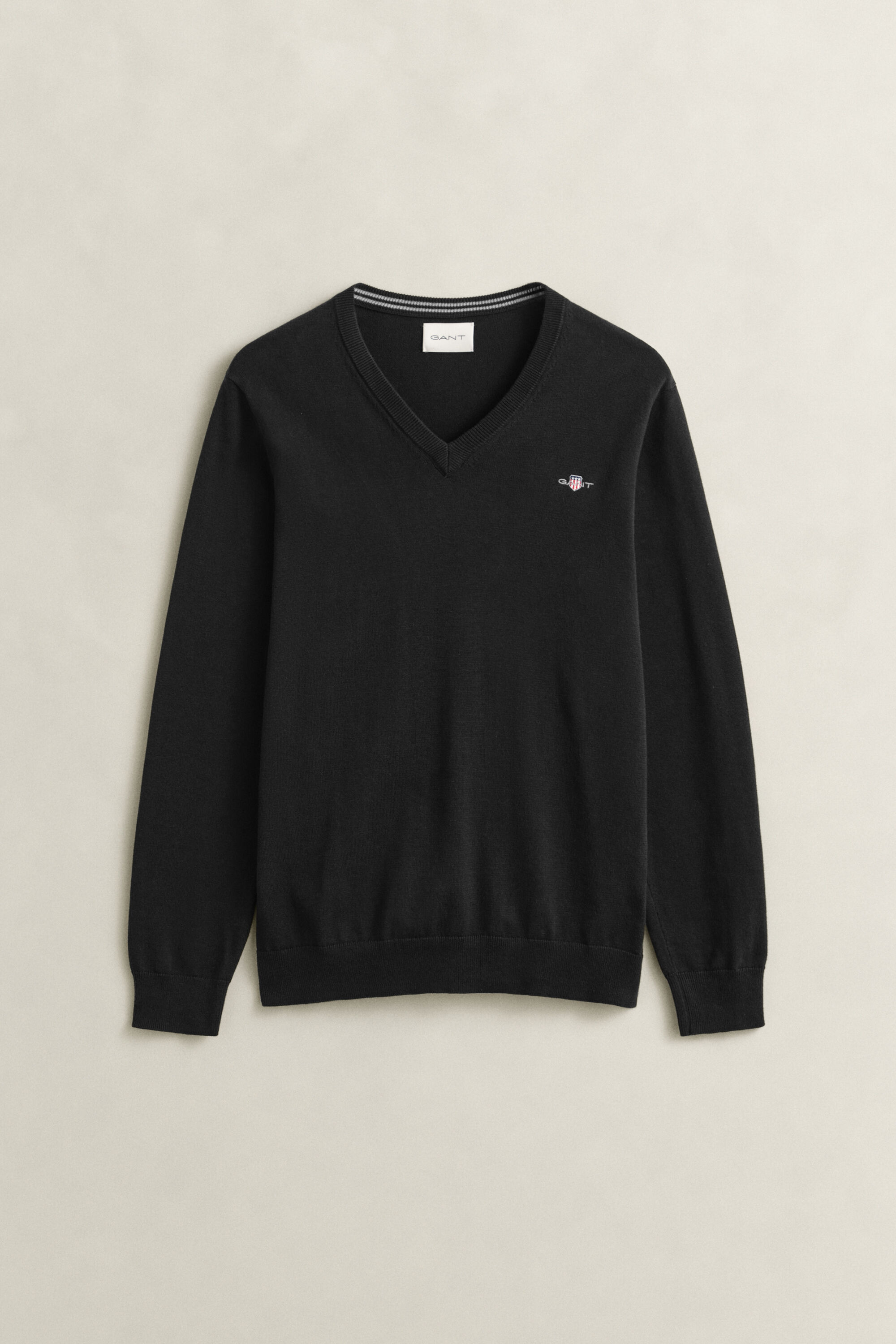 Pull col V en coton classique