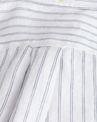 Chemise coupe regular en lin &agrave; rayures