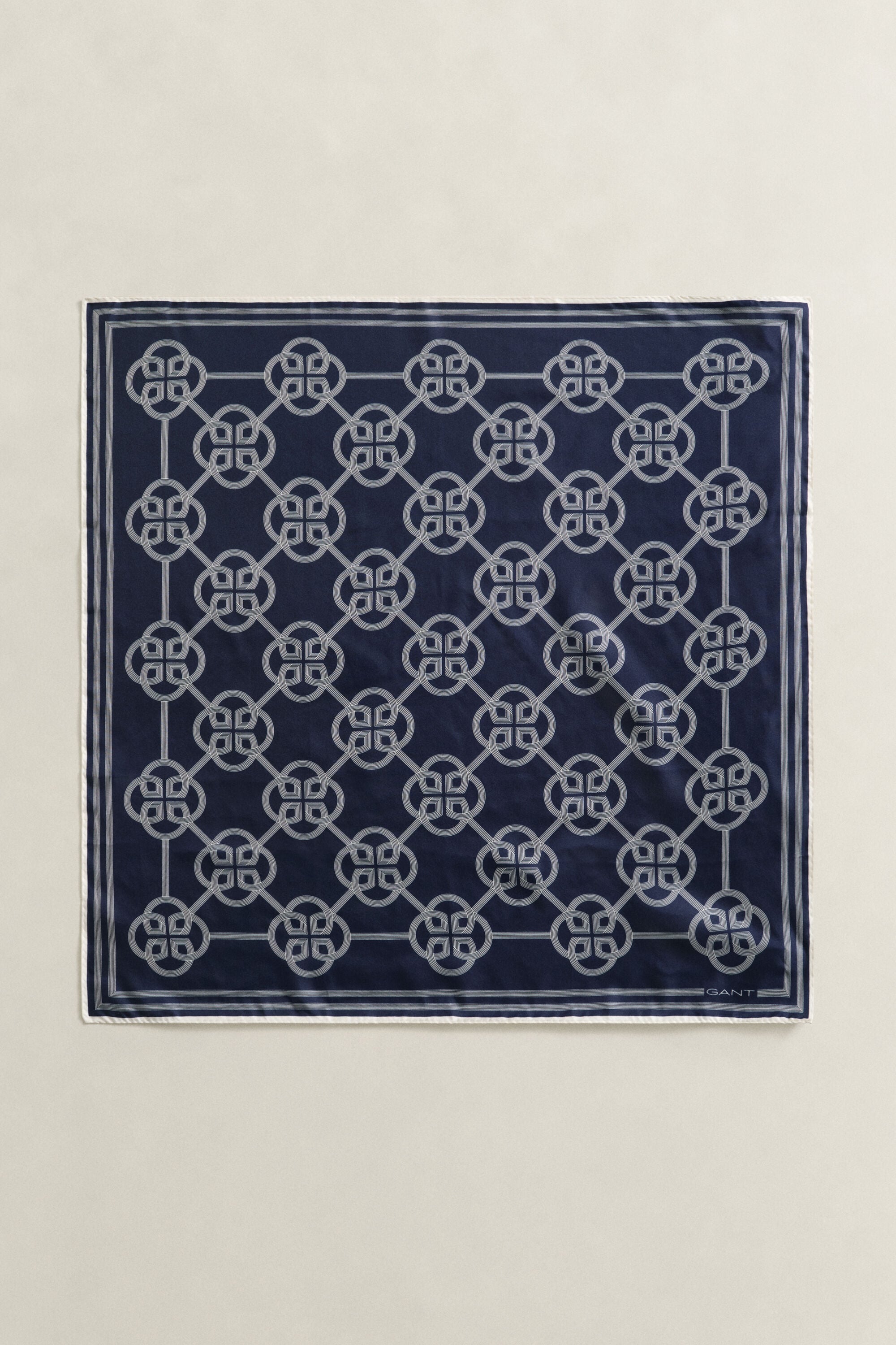 Foulard en soie à imprimé monogramme