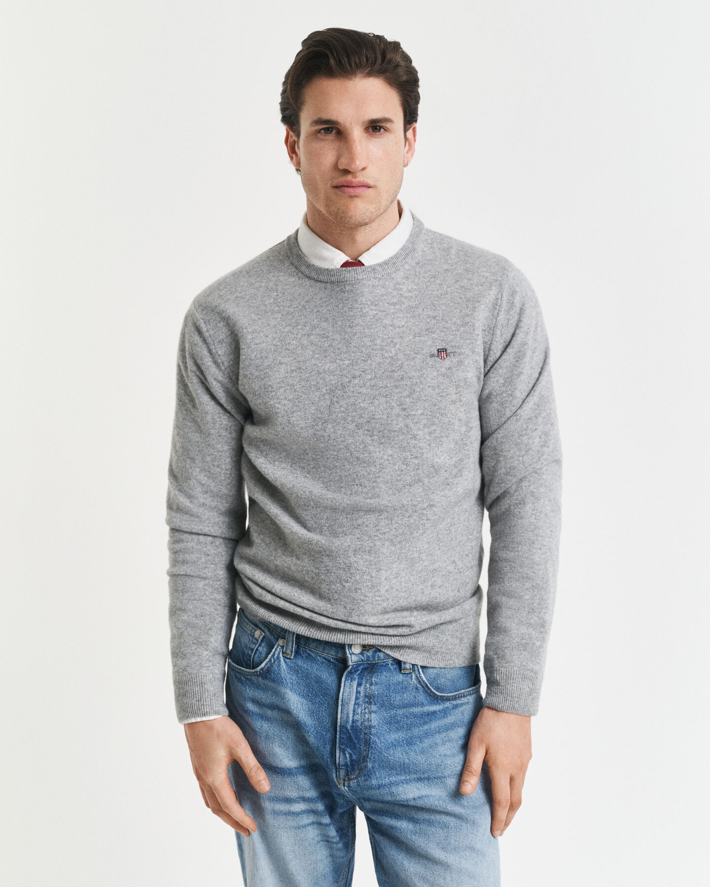 Pull col rond en laine d'agneau ultrafine