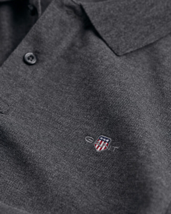 Polo coupe regular en coton piqué Shield