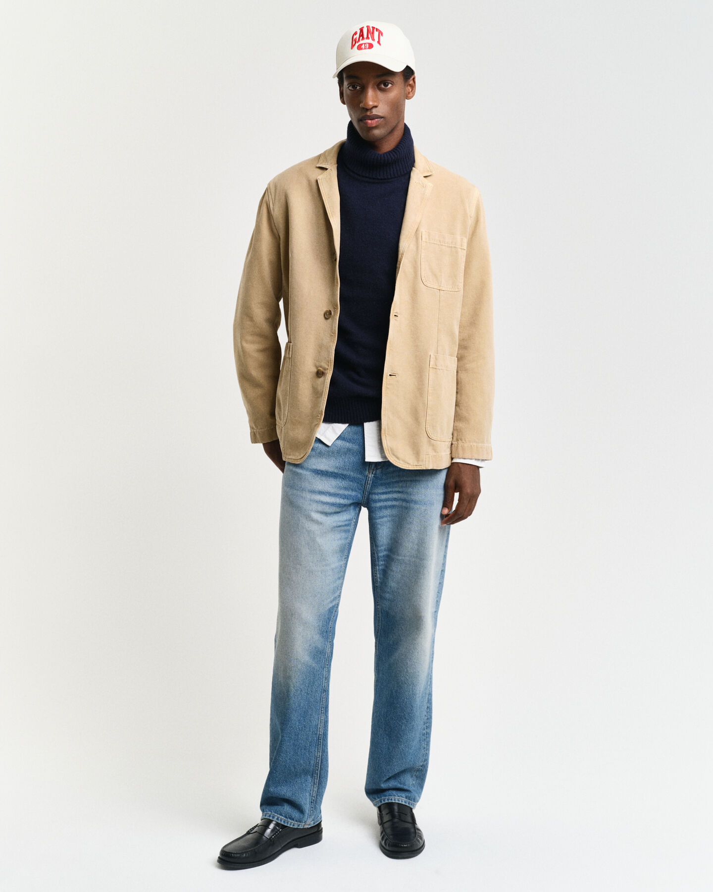 Pull col roulé en laine mélangée