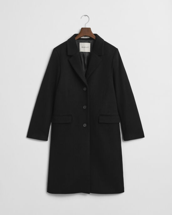 Manteau ajusté classique en laine mélangée