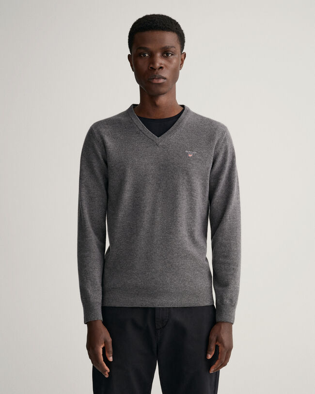 Pull col V en laine d'agneau ultrafine