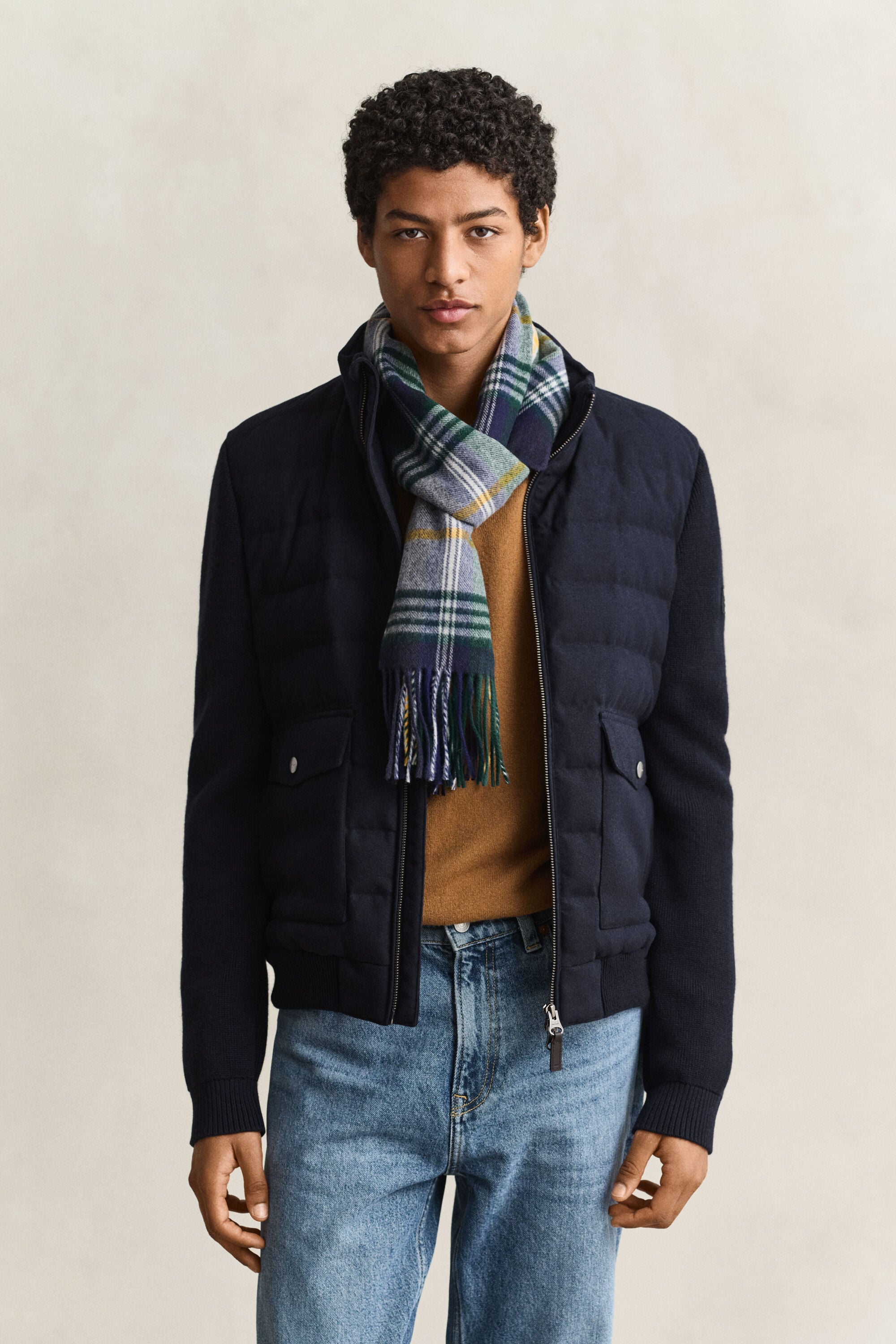 Veste en flanelle avec rembourrage mixte