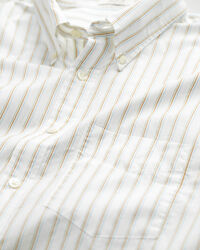 Chemise relaxed fit ray&eacute;e &agrave; manches courtes Heritage Poplin