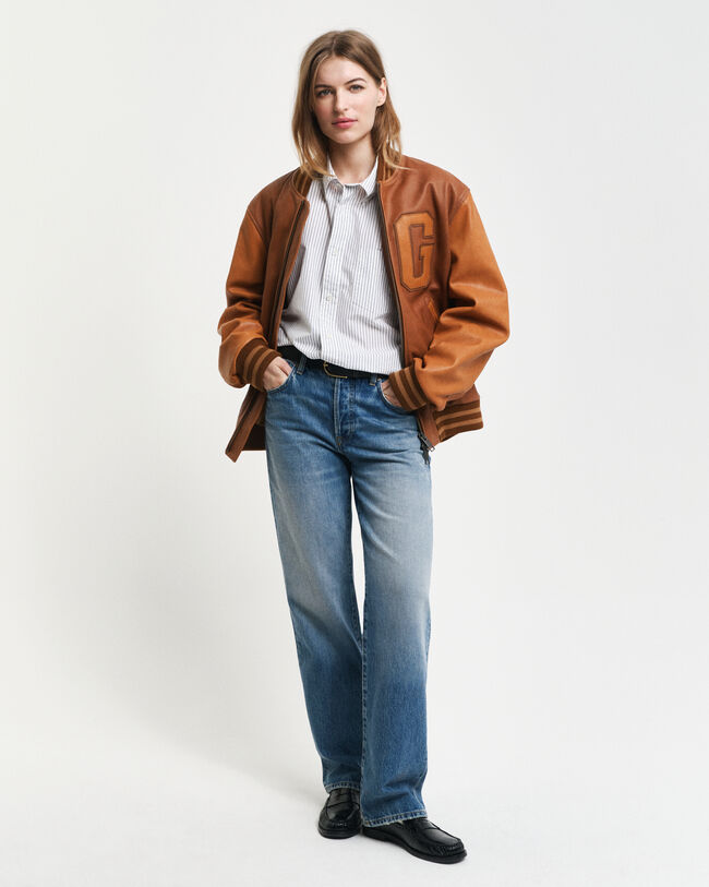 Chemise relaxed fit &agrave; rayures Heritage Poplin