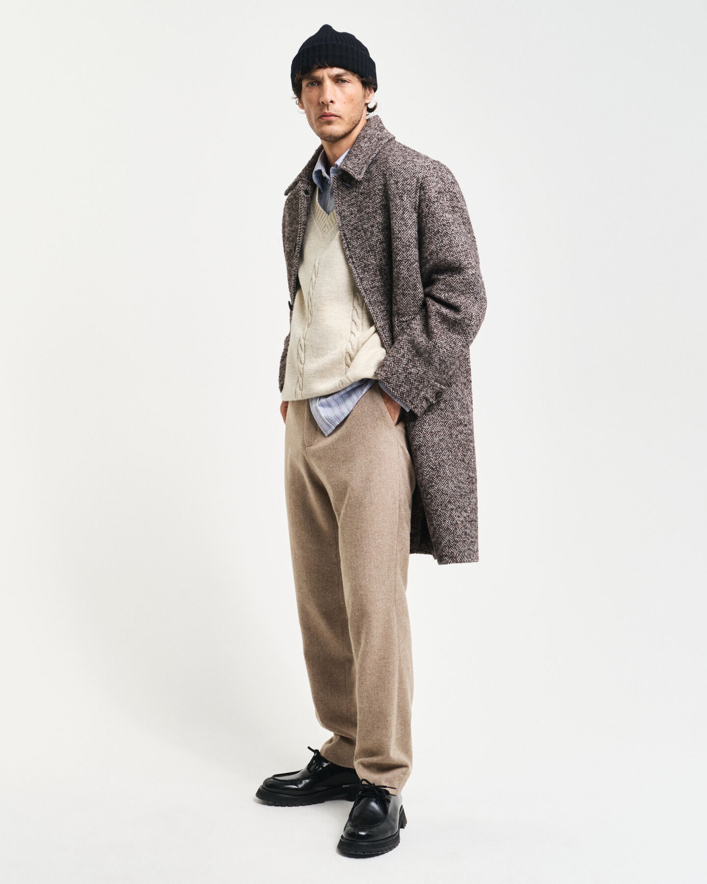 Pantalon de costume slim fit &agrave; chevrons