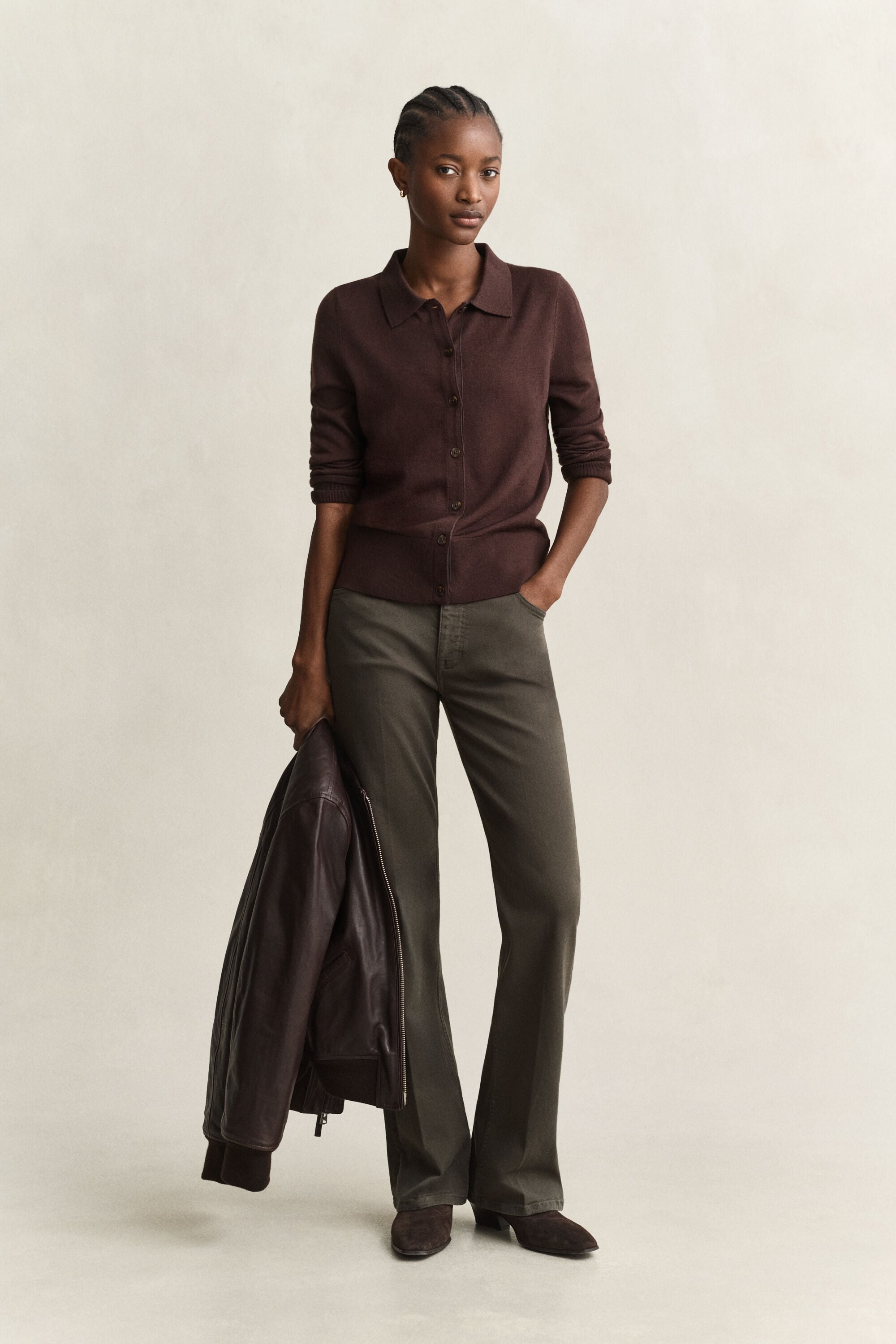 Cardigan en laine mérinos extra-fine