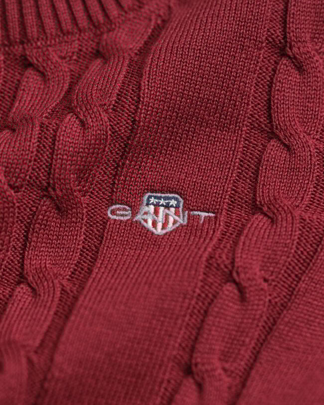 Robe en maille de coton à torsades Fille