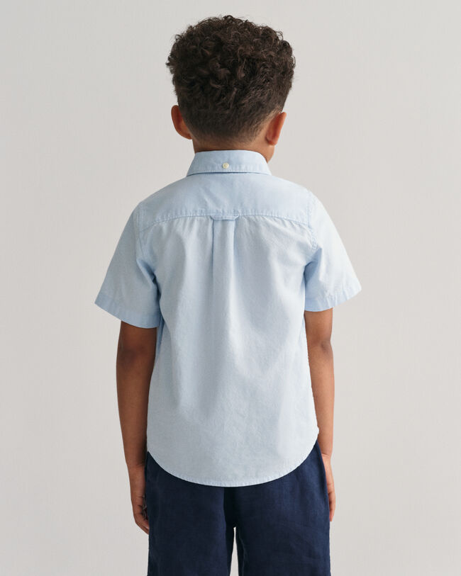 Chemise en coton Oxford &agrave; manches courtes Kids