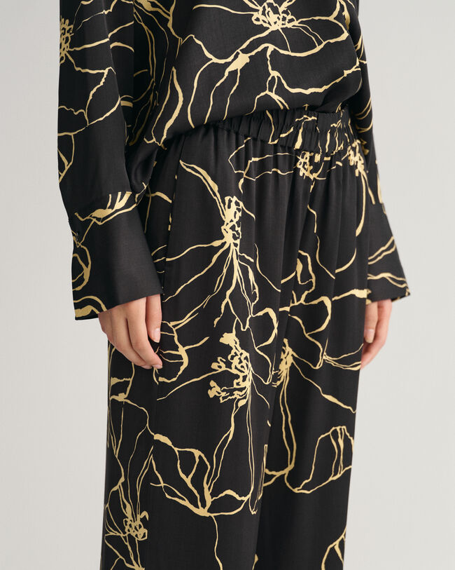 Pantalon &agrave; motif Line Drawing Pull-On