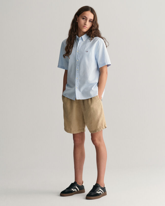 Chemise en coton Oxford &agrave; manches courtes Teens