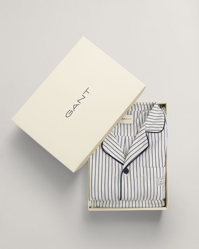 Coffret cadeau chemise et pantalon de pyjama &agrave; rayures