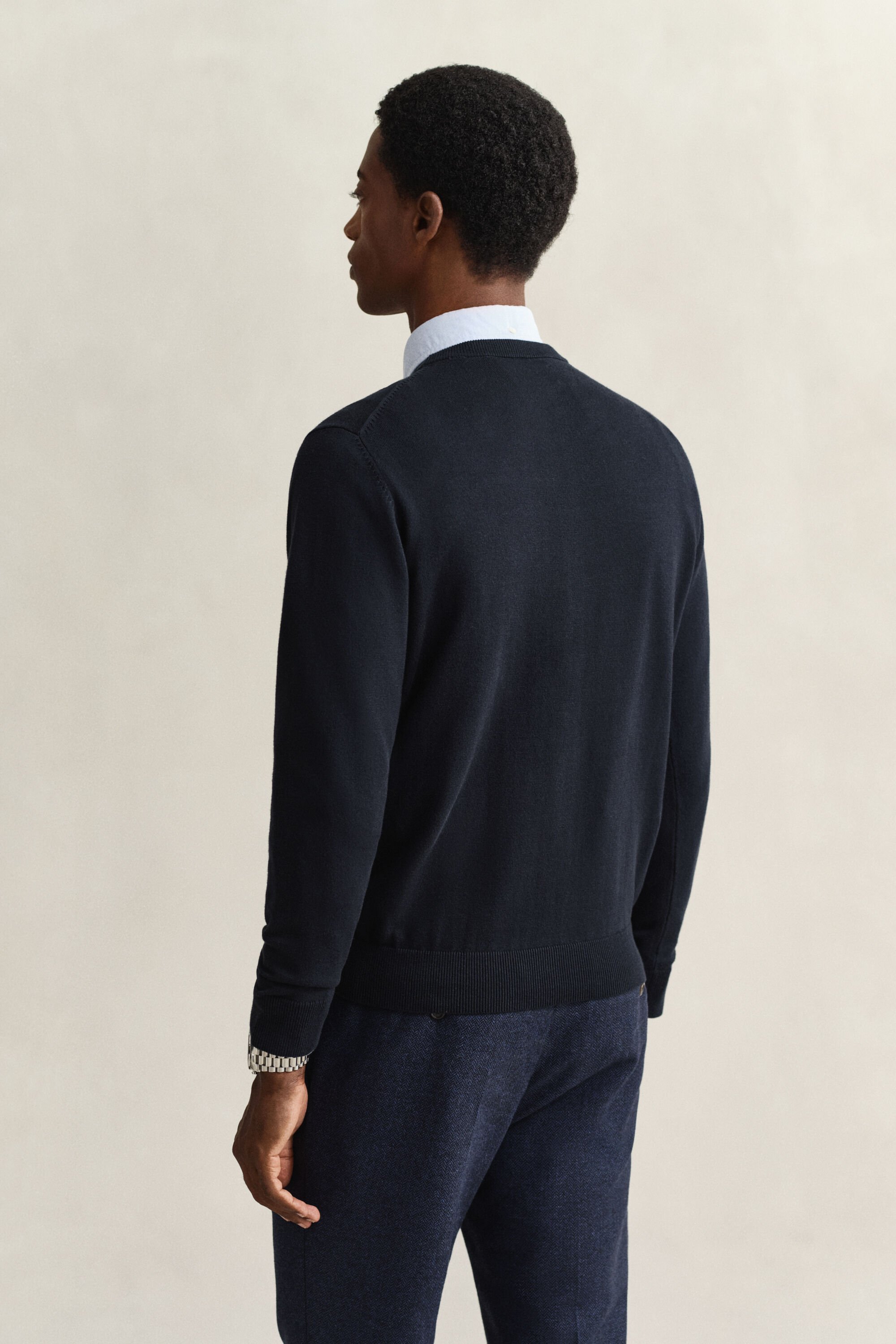 Pull col rond en coton