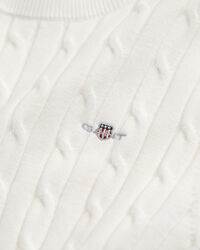 Pull en maille de coton stretch à torsades