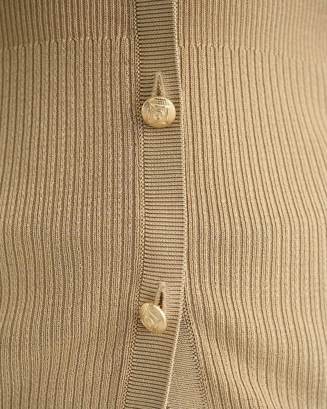 Haut côtelé style cardigan