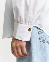 Chemise relaxed fit en popeline avec manches volumineuses