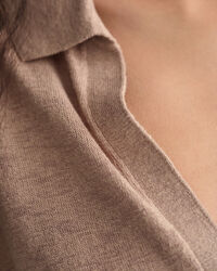 Robe en lin mélangé avec col