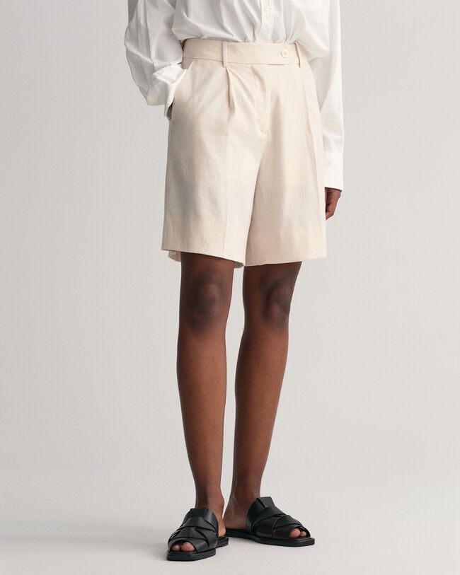 Short en lin stretch