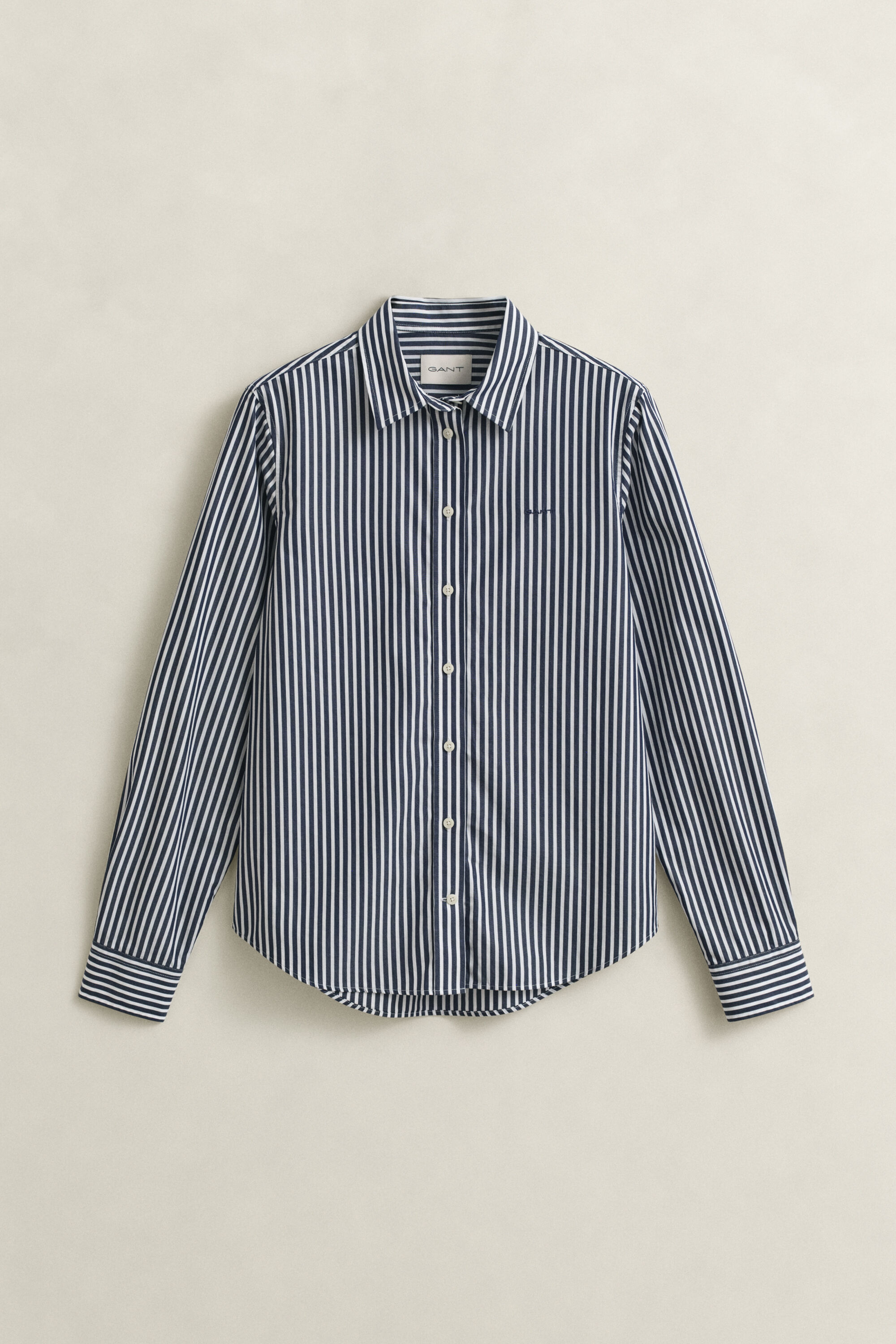 Chemise regular en popeline à rayures classique