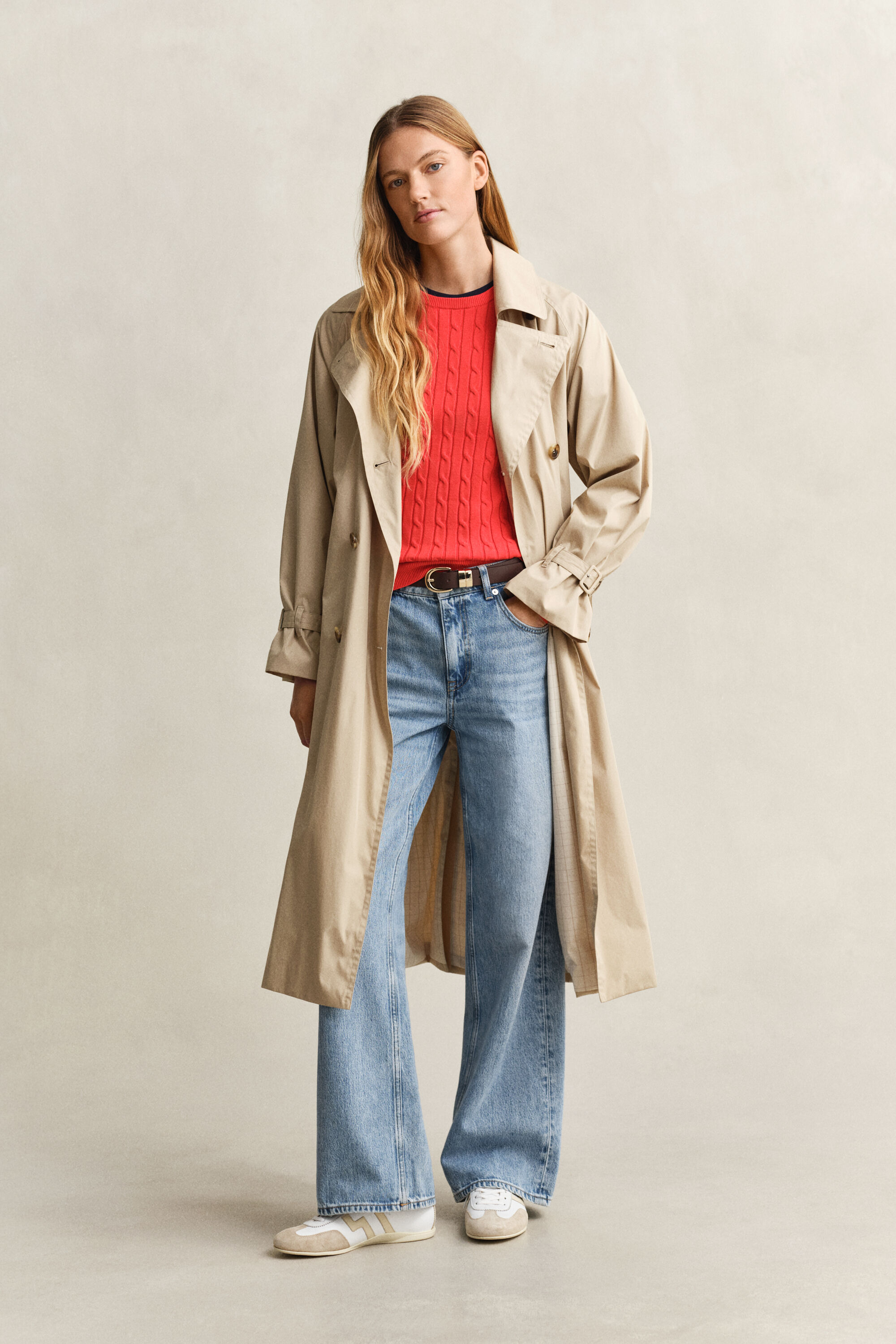 Pull col rond en maille torsadée