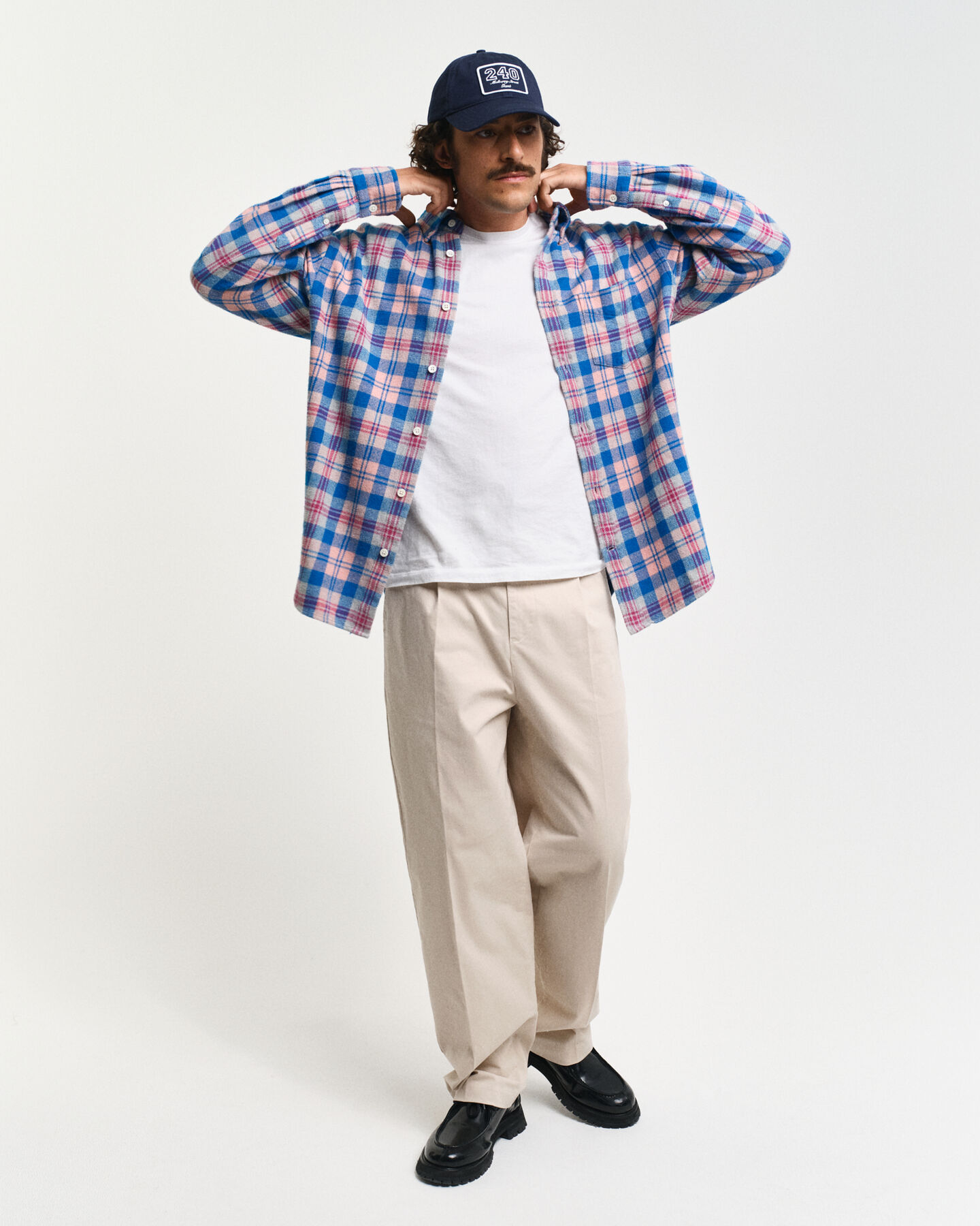 Chemise relaxed fit en flanelle &agrave; carreaux