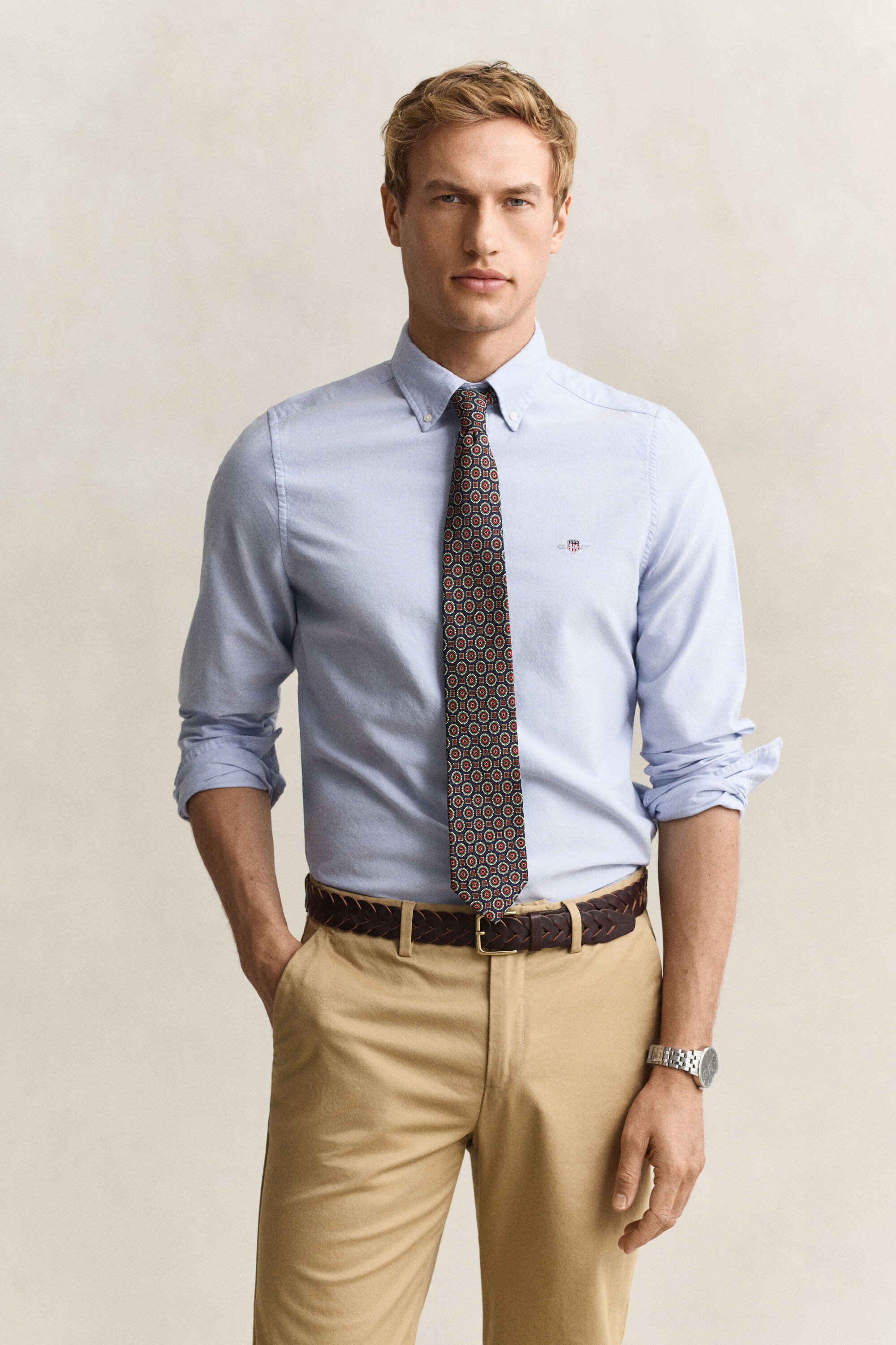 Chemise coupe slim en coton Oxford classique