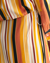 Jupe portefeuille &agrave; rayures