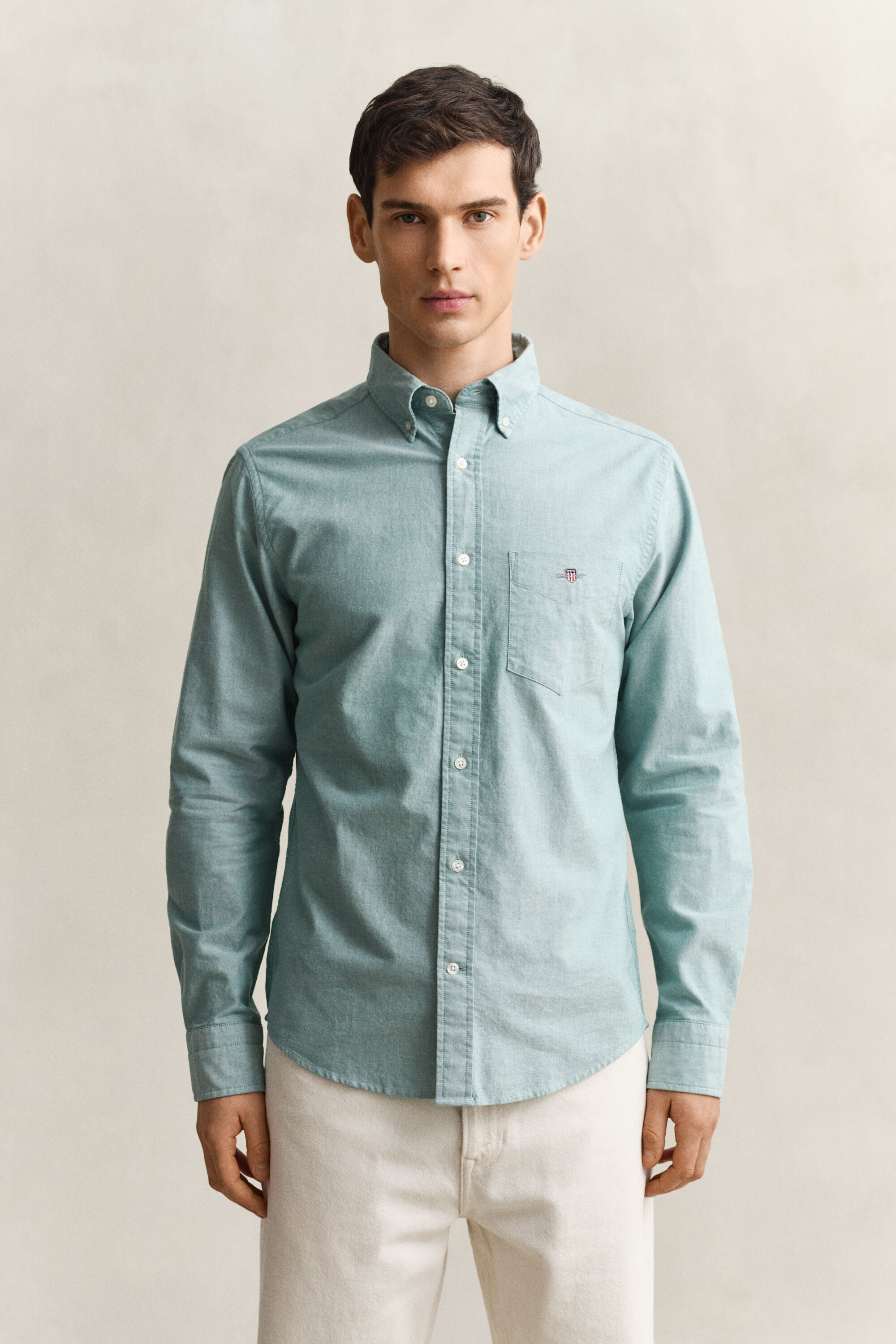 Chemise coupe regular en coton Oxford classique