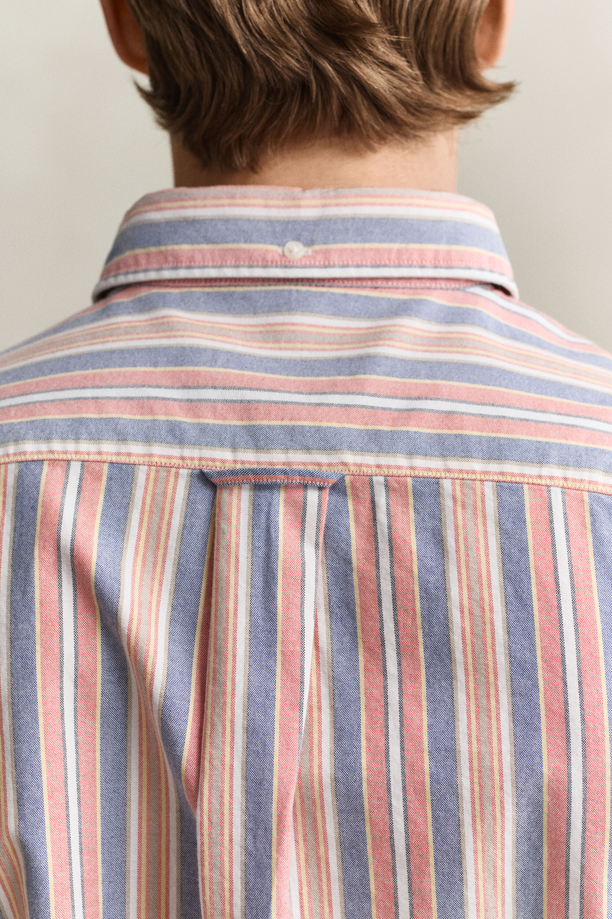 Chemise en coton Oxford classique à rayures multicolores