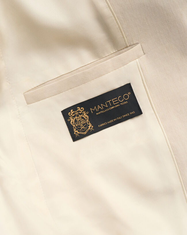 Veste blazer en lin stretch regular fit