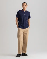 Polo Rugger en maille désaiguillée à manches courtes