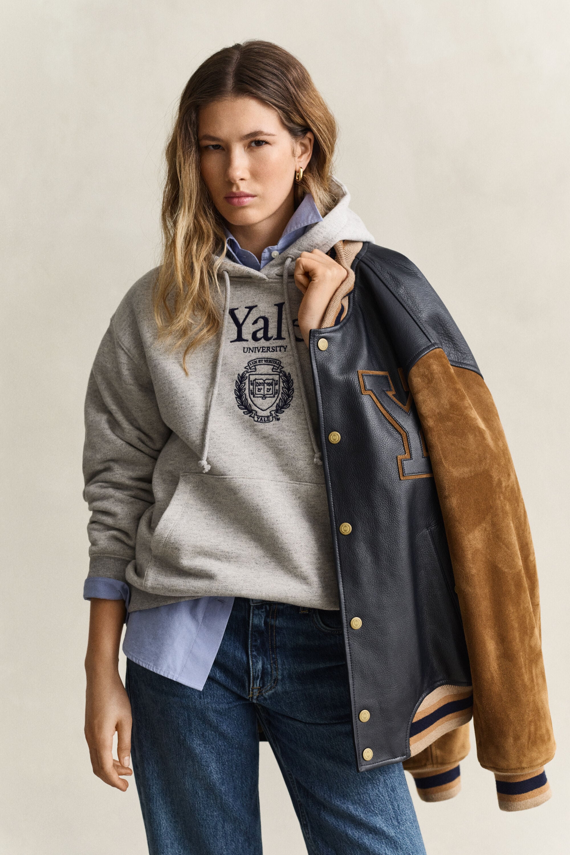 Sweat à capuche avec logo Gant x Yale