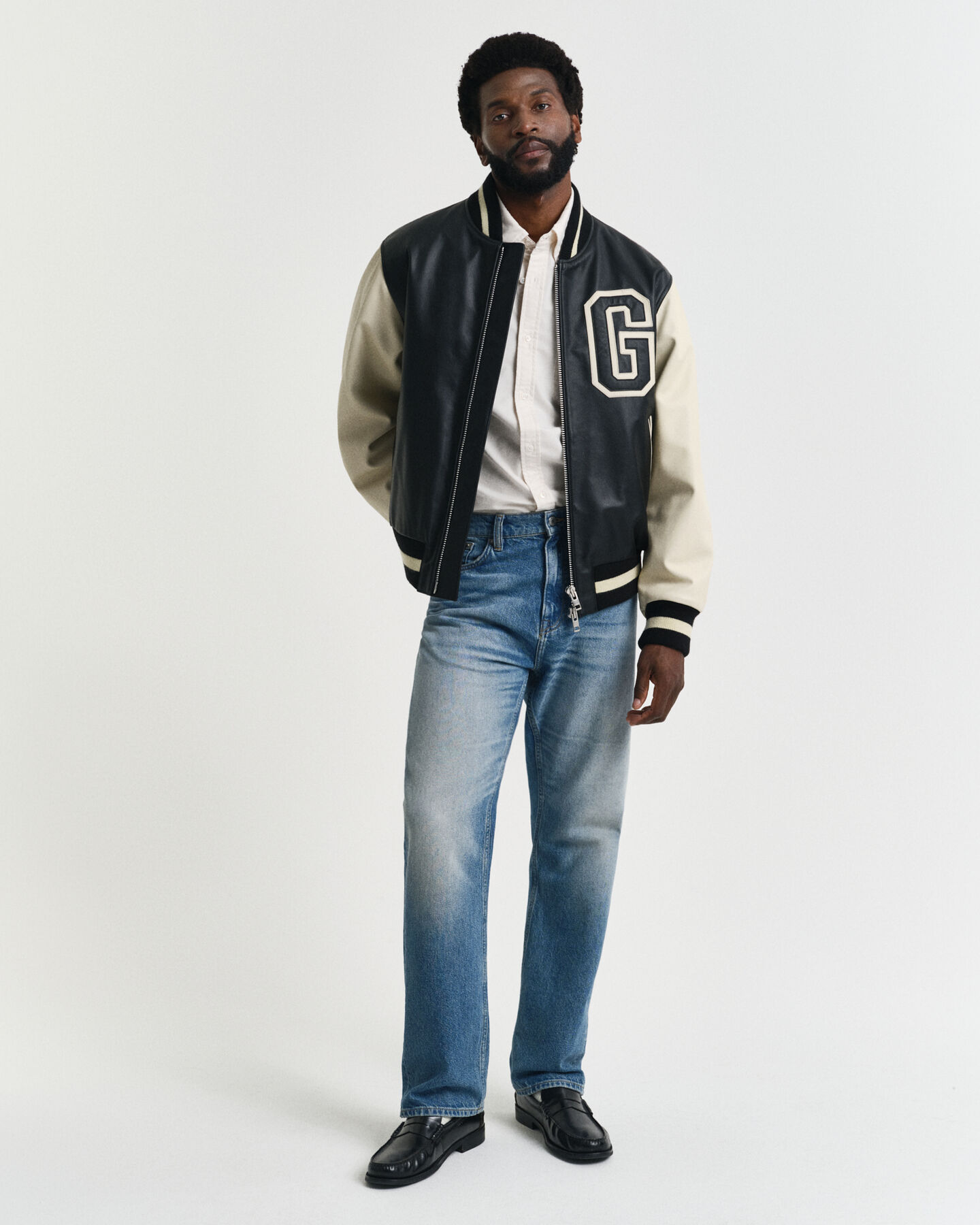 Veste Varsity de GANT en cuir