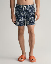 Short de bain classic fit &agrave; imprim&eacute; Tropical Leaves