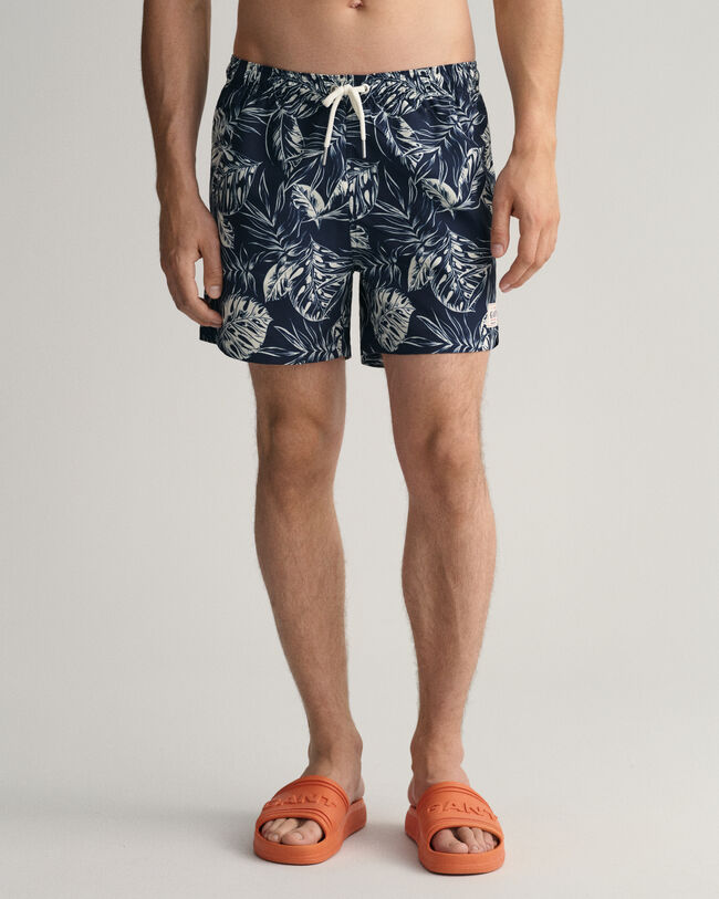 Short de bain classic fit &agrave; imprim&eacute; Tropical Leaves