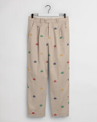 Pantalon chino brodé Crest