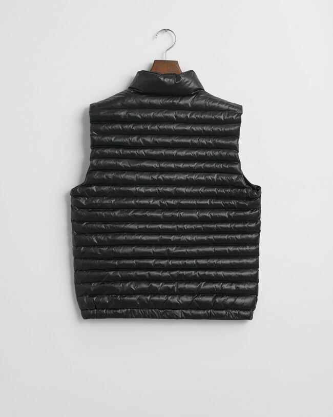Doudoune sans manches légère et brillante Ado