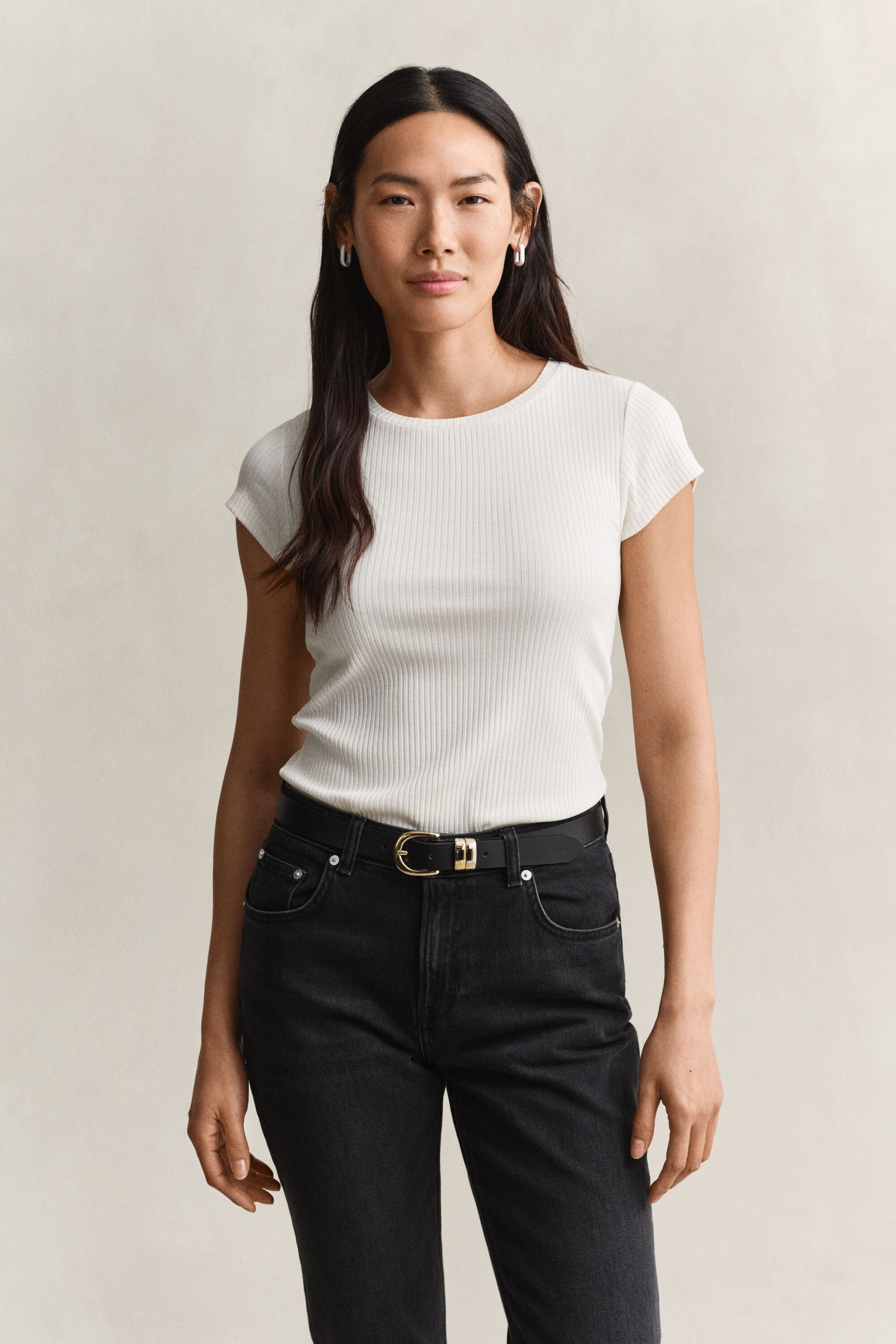 T-shirt coupe slim côtelé