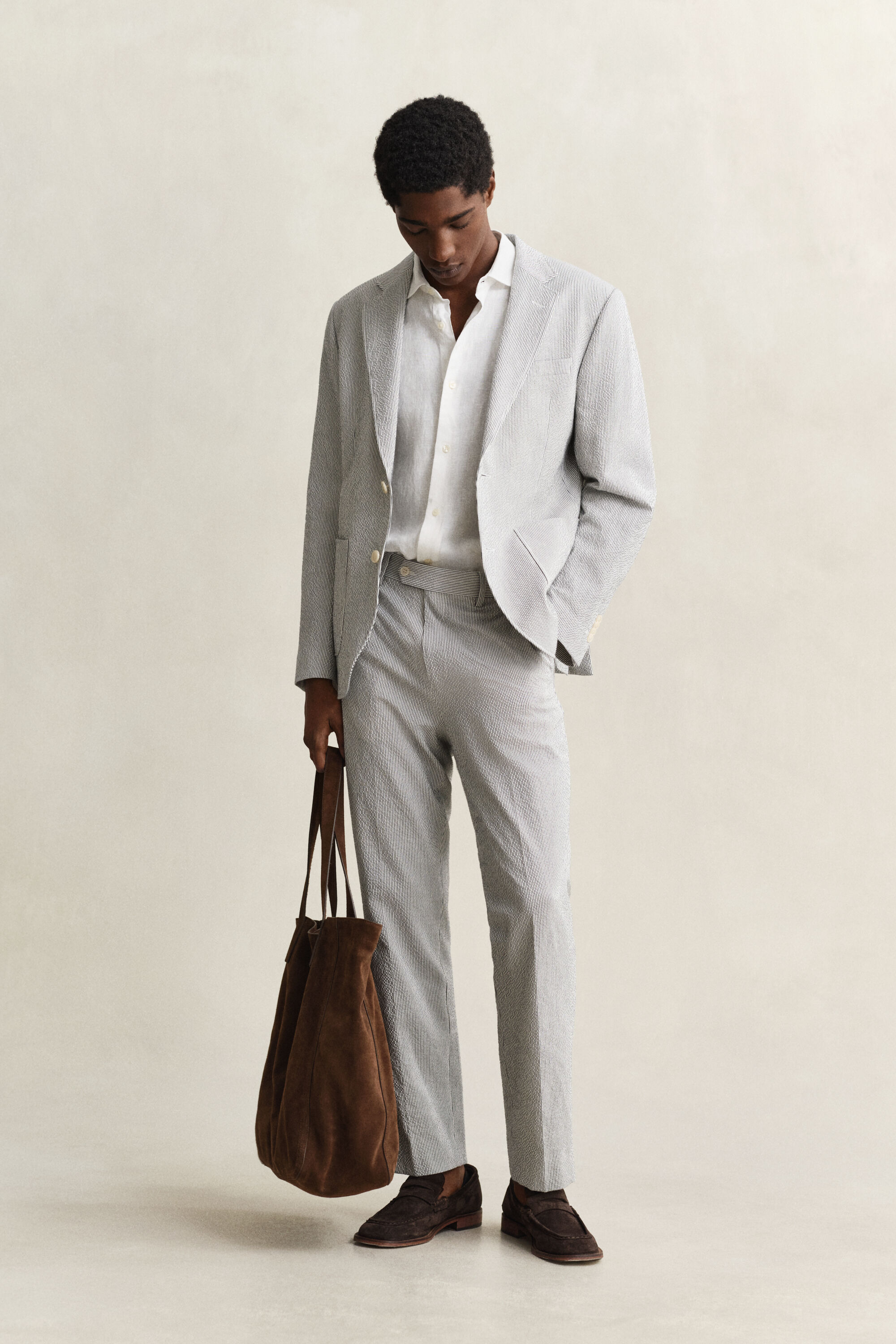 Veste de costume en seersucker