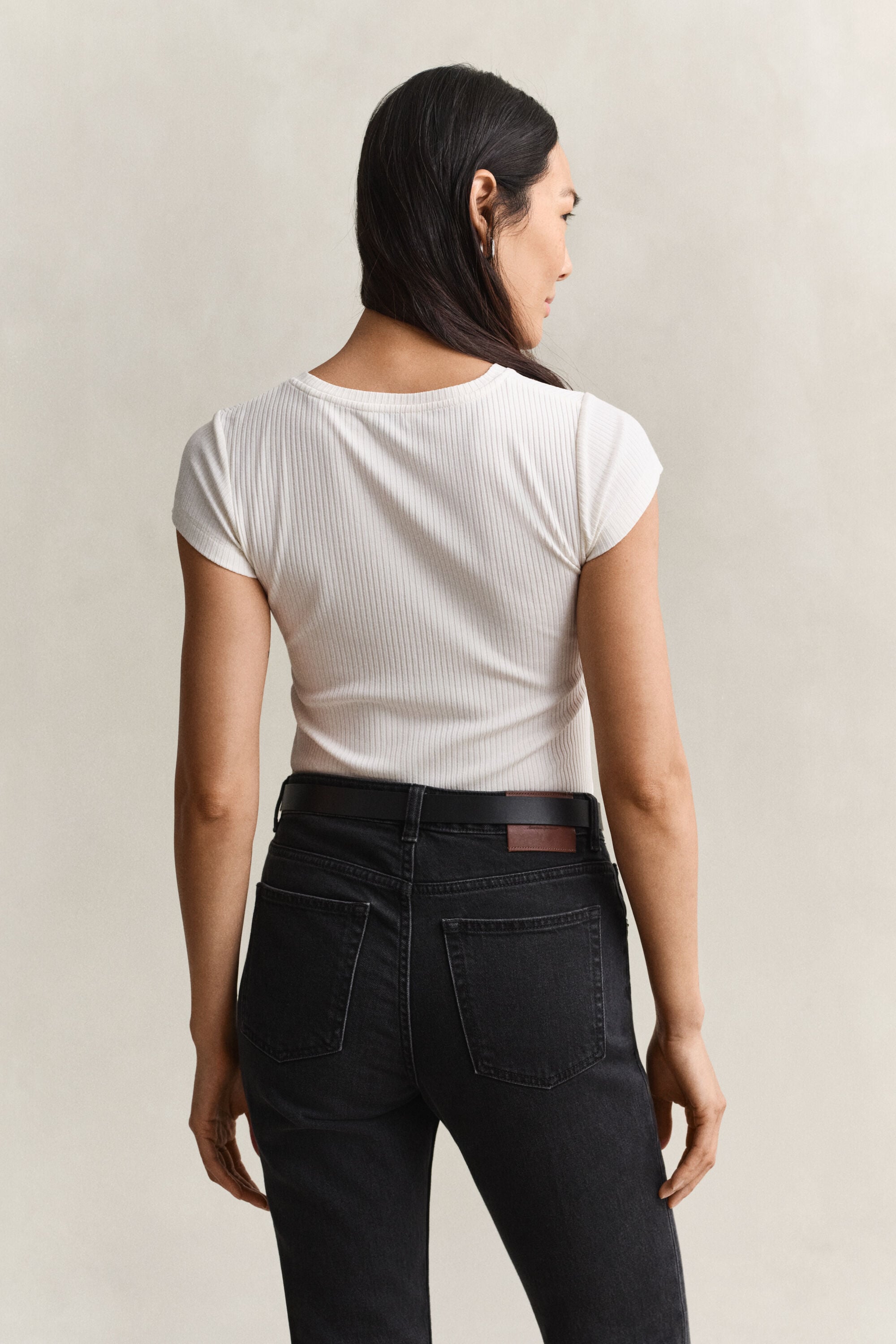 T-shirt coupe slim côtelé