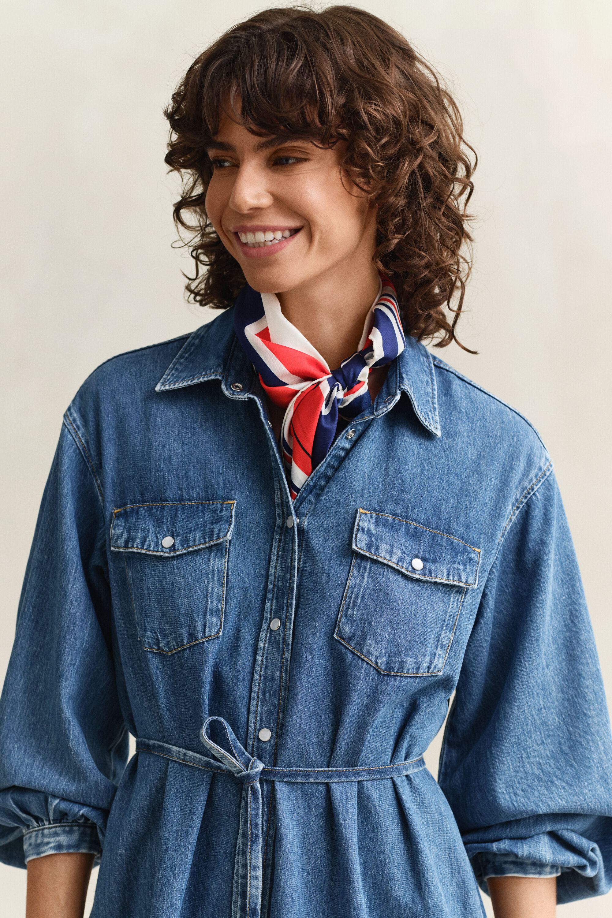 Robe-chemise en denim