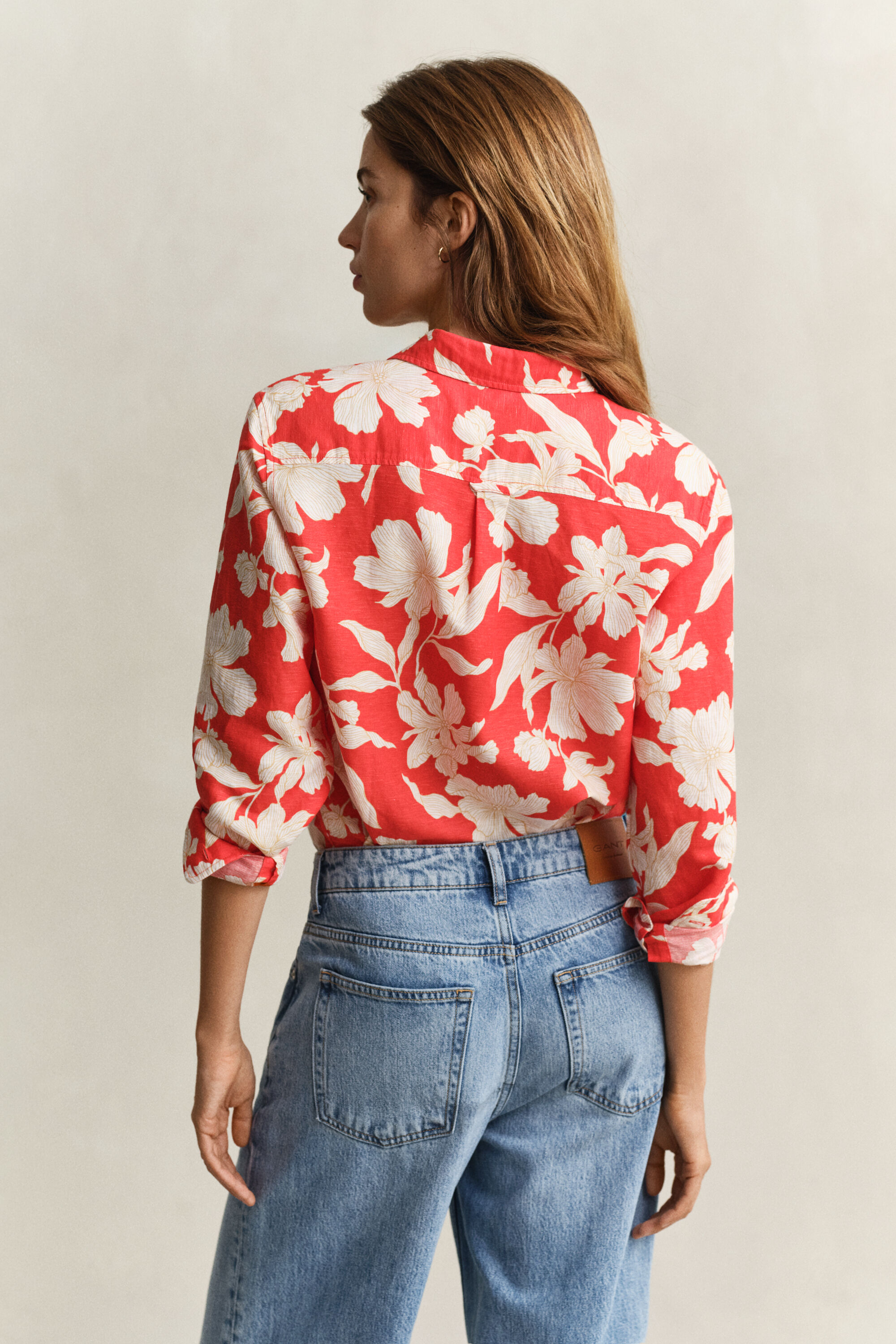 Chemise en lin florale