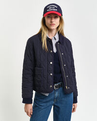 Veste matelassée avec finitions en velours côtelé