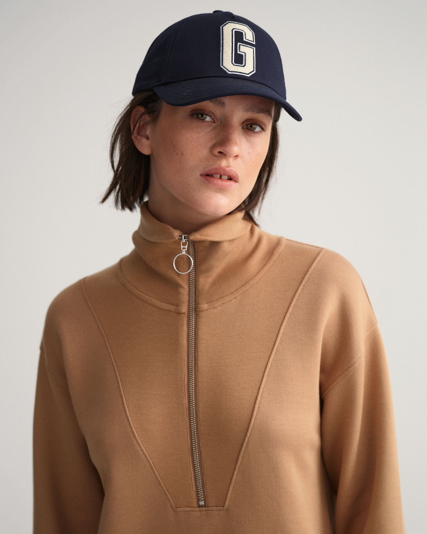 Robe &agrave; demi-zip en jersey