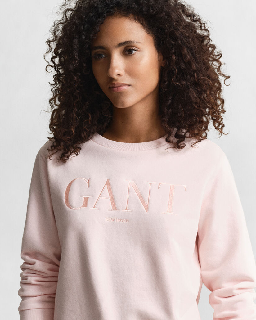 Sweat-shirt col rond ton sur ton Graphic