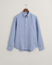 Chemise slim fit en lin &agrave; motif pied-de-poule