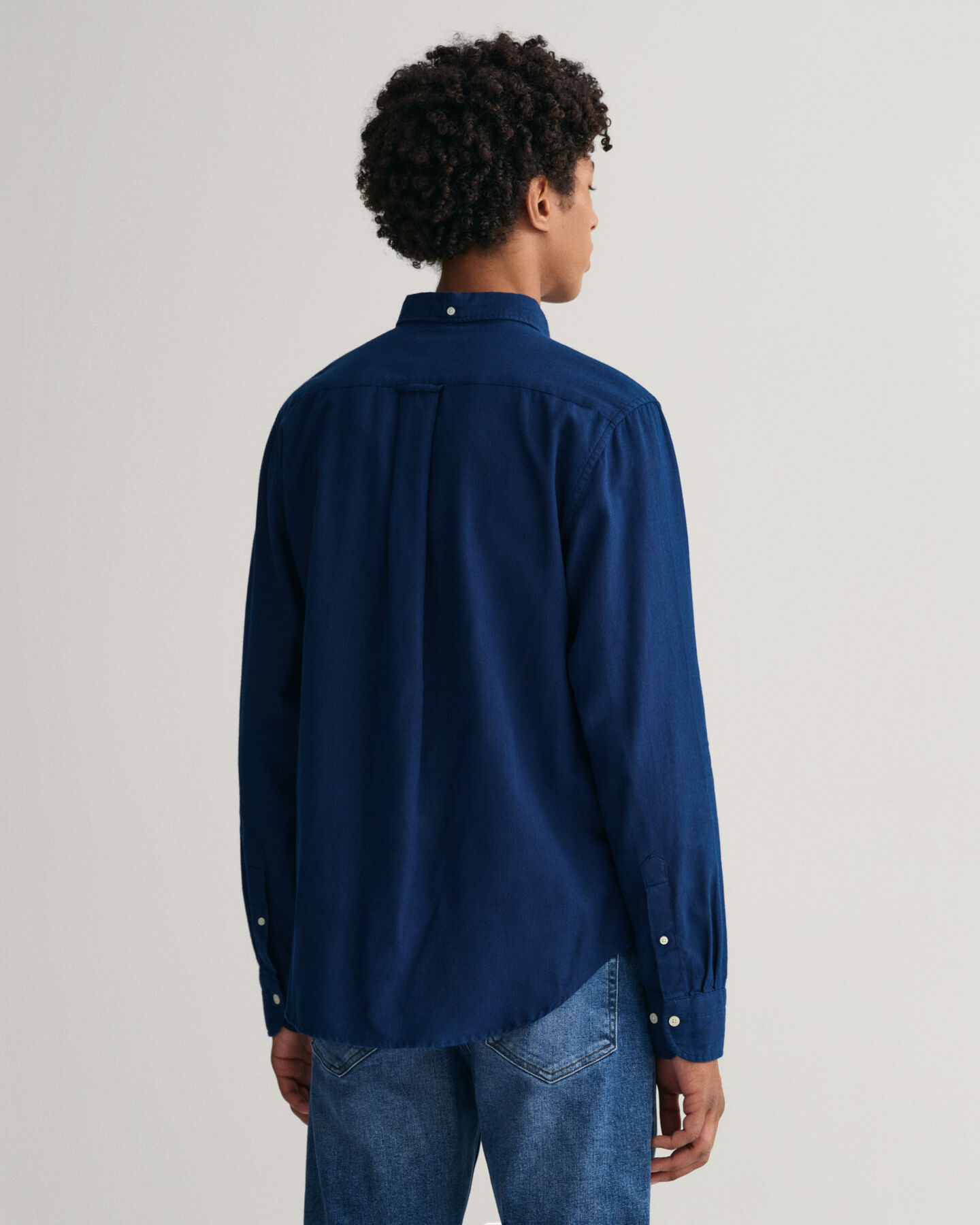 Chemise regular fit en coton Oxford Indigo